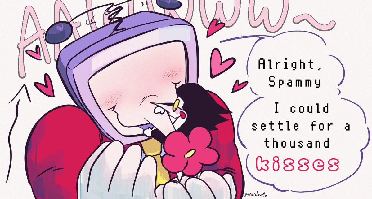 merilovetv's tweet photo. This was supposed to be for yesterday but I've been really busy with work haha (I'm gonna disappear again to work on commissions!✨)
 
Romance isn't dead ♥️(⁠人⁠ ⁠•͈⁠ᴗ⁠•͈⁠) HAPPY TENNA DAY💕 (late :9)
#spamtenna #deltarune #tenna #spamton ㅤㅤ https://t.co/4rr5cRkYhR