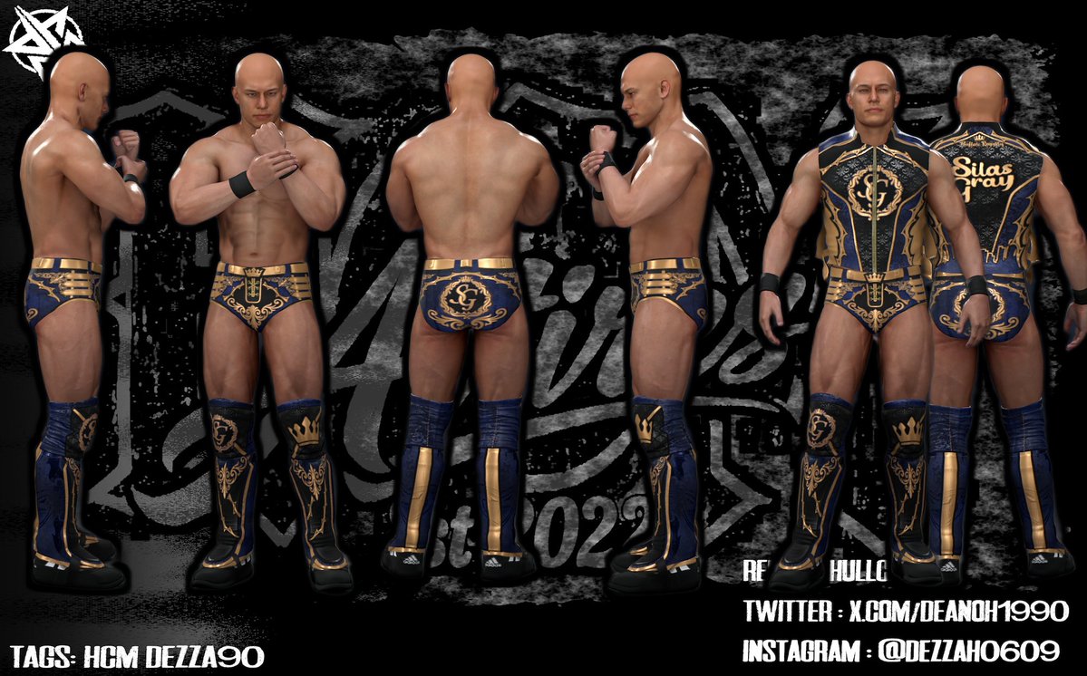 deanoh1990's tweet photo. An attire with 2 colourways for @SilasGrayy 

Royal themed 

some more pics in the comments 

#WWE2K #attire #CAW #Cawmmunity #CustomCAW #WWE2k25 #wwe2k26 #HCM #DEZZA90 https://t.co/9WyE7l0br8