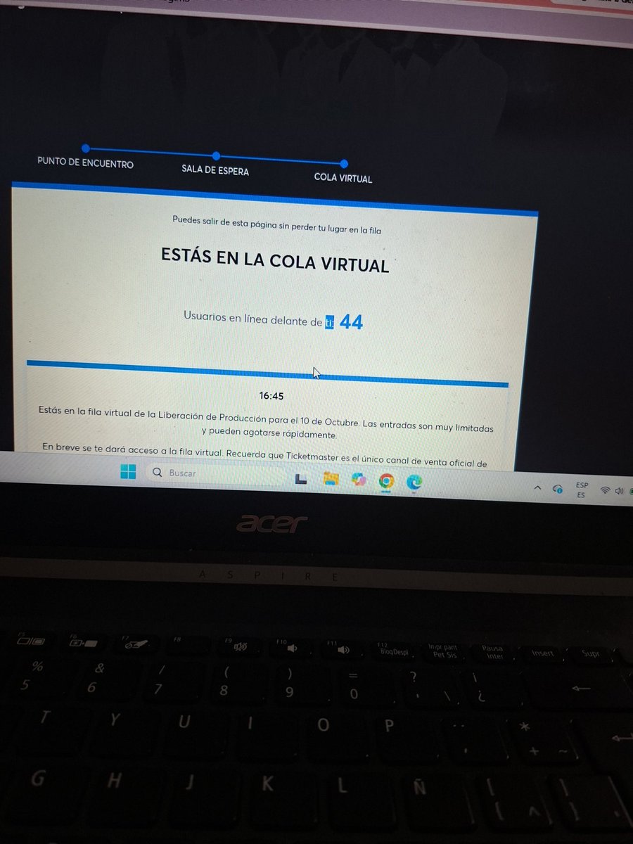 Fernandavlq's tweet photo. VAMOS TICKETMASTER ACA SE ME FUE TOMA MI SUERTE https://t.co/0fpHRr0Lp5
