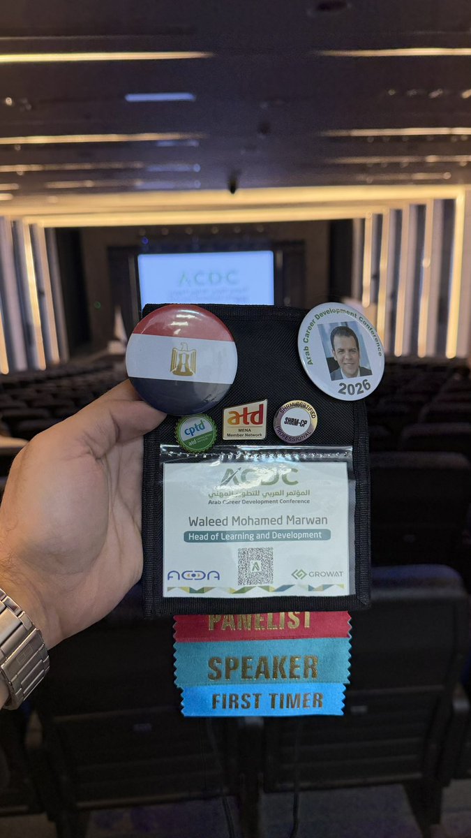 WaleedMarwanCSP's tweet photo. سعيد جدًا بمشاركتي في المؤتمر العربي للتطوير المهني ACDC كمتحدث من خلال ورشة وكعضو في جلسة حوارية مميزة.
ممتن لفريق التنظيم، وزملائي المتحدثين، ولكل شخص قابلته خلال المؤتمر.
الإمكانات هي البداية، والوعي والتطوير والتطبيق هم الطريق إلى الأداء.
#ACDC #التطوير_المهني #Coaching https://t.co/jHdkmdqtol