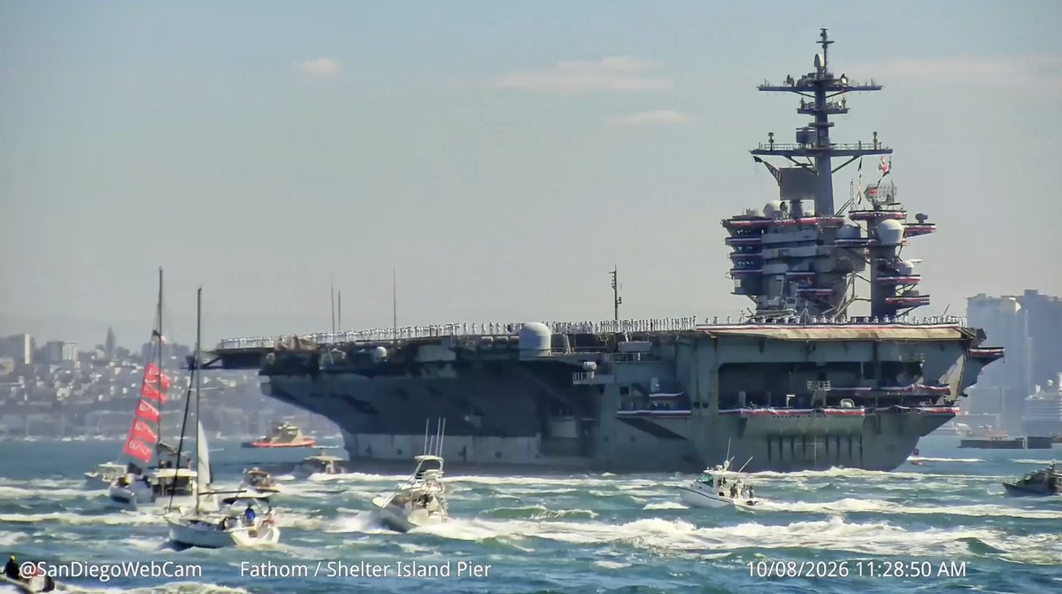 USNINews's tweet photo. Abraham Lincoln Carrier Strike Group Returns to San Diego After Nearly 11 Months — USNI News
https://t.co/AoXa19rWyM https://t.co/PV57cIpaj5