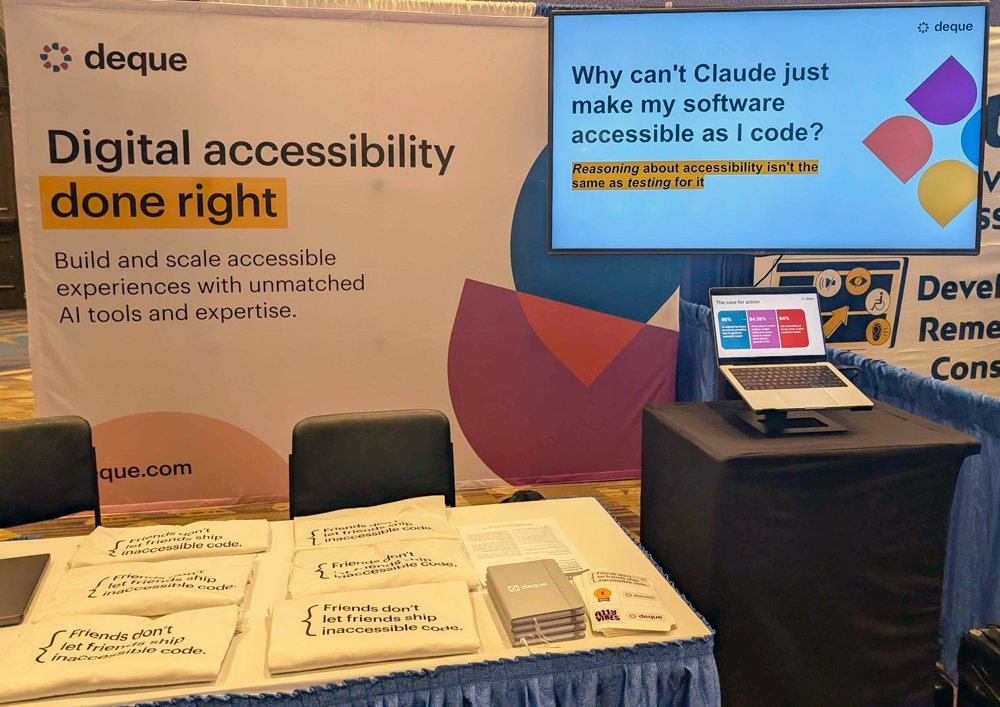 dequesystems's tweet photo. Feeling energized and thankful for the excellent conversations at M-Enabling Summit this week. Cheers to the event organizers and everyone who came by to chat!

#mEnabling26 https://t.co/dzr5CdGTBH