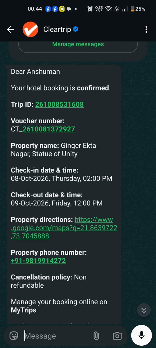 AVirendra's tweet photo. staying in ginger ektanagar statue of unity ac is nt working nd mosquito is all around room
Asking fr all out they r giving room freshener spray such a horrible place to sty nvr sty here.
booked it from clear trip.
@tajvivanta @Cleartrip #gingerhotels
@TajHotels 
@TataCompanies https://t.co/MzqFvDjfs5