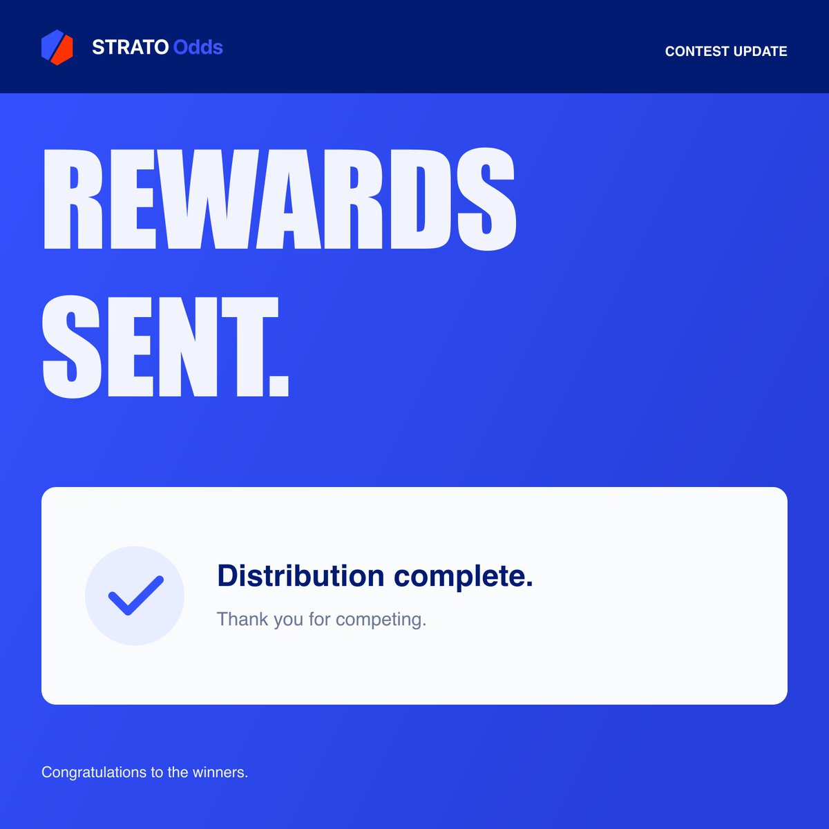 First Mover Advantage rewards have been distributed! The review of …
