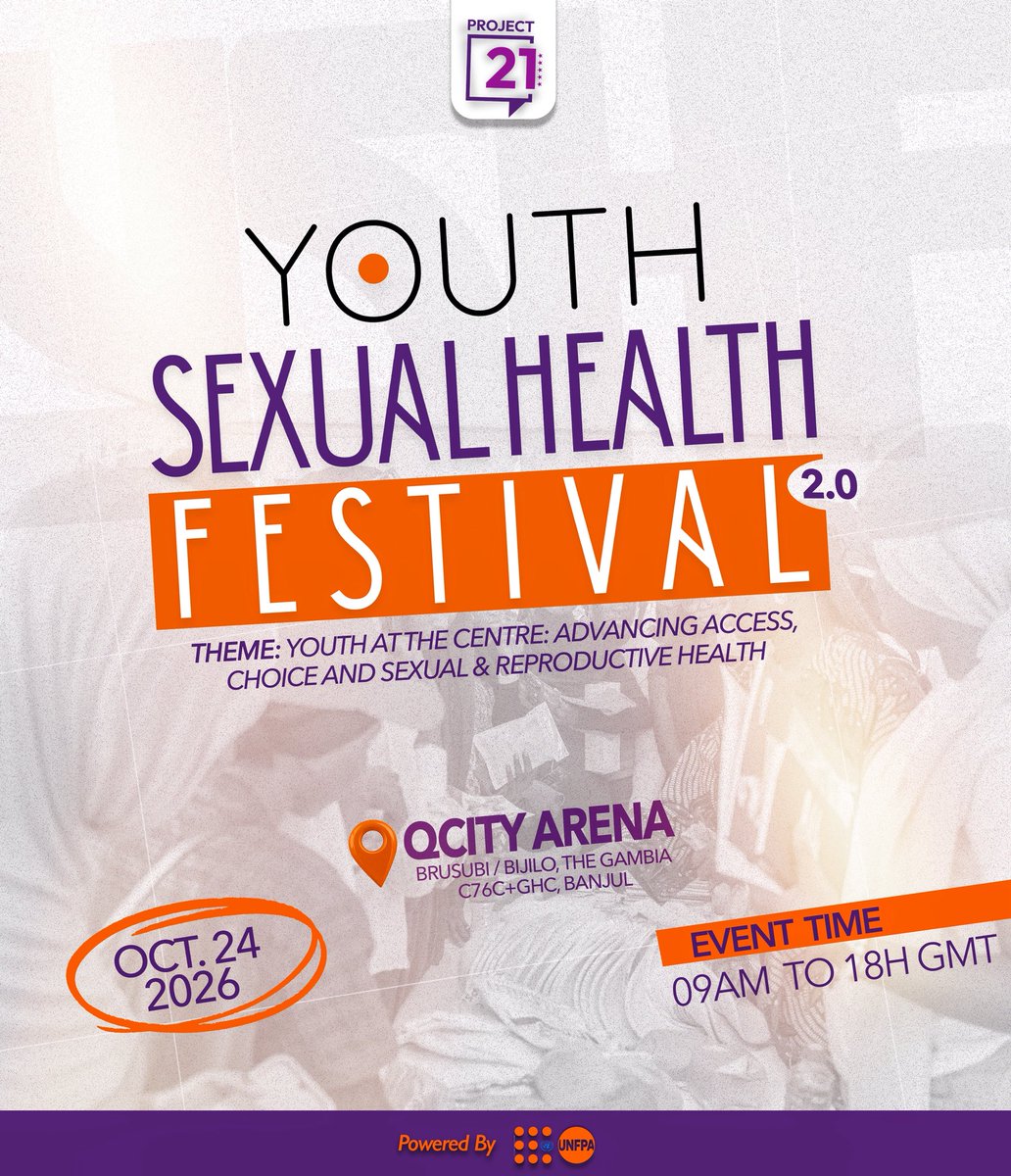 Project21plus's tweet photo. YSHF 2.0 is here 🥰🤭

Bringing you education in a fun safe space🧡💜 While bringing health services closer to you 🥳🔥

📅 24 October 2026
📍 Qcity Arena 
⏰ 9am

The largest youth sexual &amp; reproductive health gathering 🥳

Registration begins soon🫰🏾🥰
Don’t miss it 🧡💜

#YSHF https://t.co/rF5i817eSA