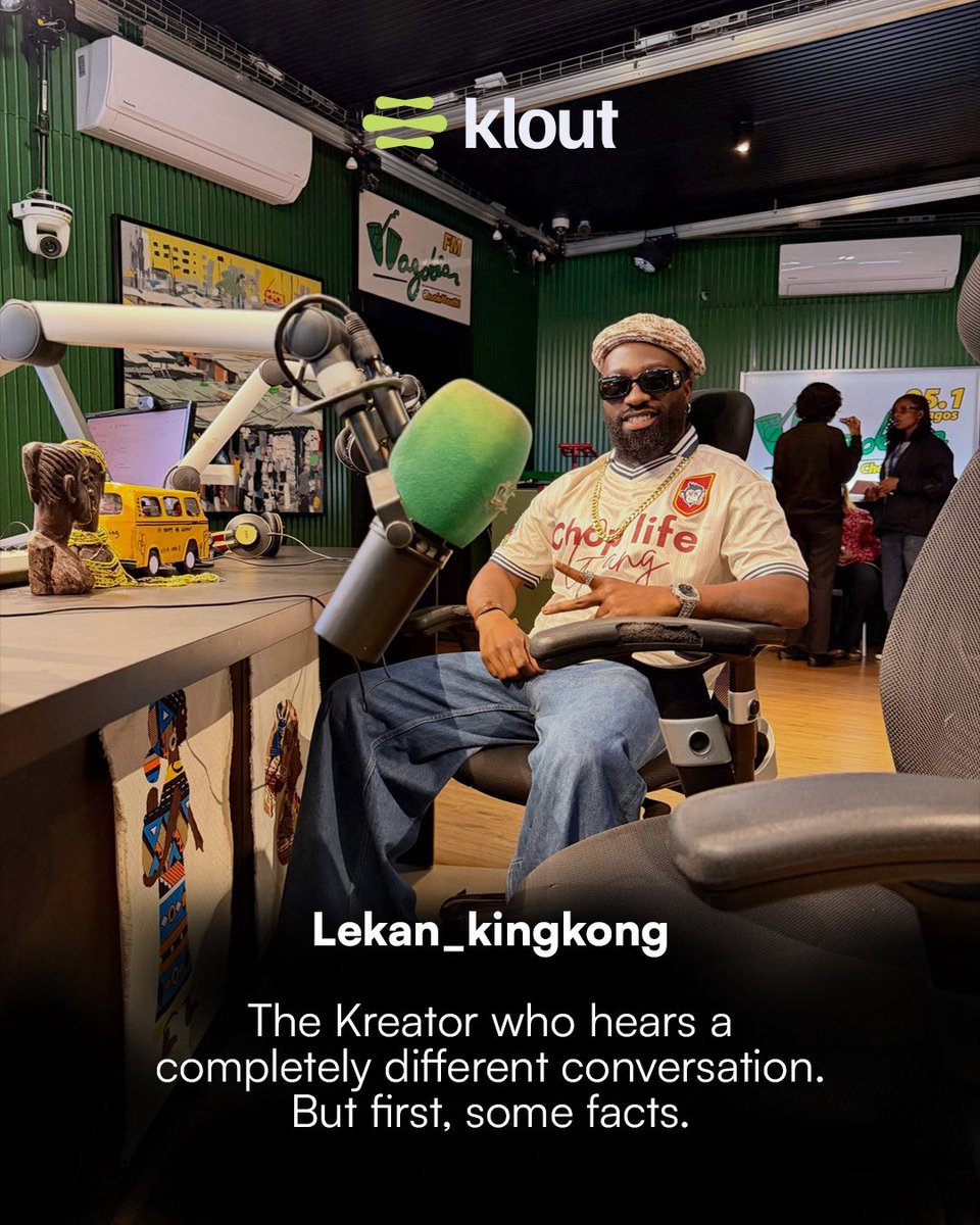 useMyKlout's tweet photo. Meet @lekankingkong beyond his content.

You know the Yoruba storylines. The timing. The characters. The humour. 😂

But there’s more to being a creator than what makes it to the timeline.

Behind Lekan Kingkong’s content is a distinct creative identity, and the business behind https://t.co/zqWIJGdftk