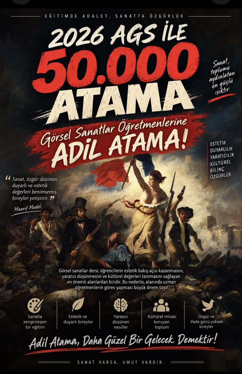 FurkanTheAslan's tweet photo. @LiseveOrtaokul Geleceğe sanatla bakabilen,güzel görebilen ve hayal gücünün sınırlarını zorlayan çocuklarımız için adil dağılım istiyoruz. 
#AdilBranşAgs50BinBahçeliden https://t.co/KCRAqSKzWT