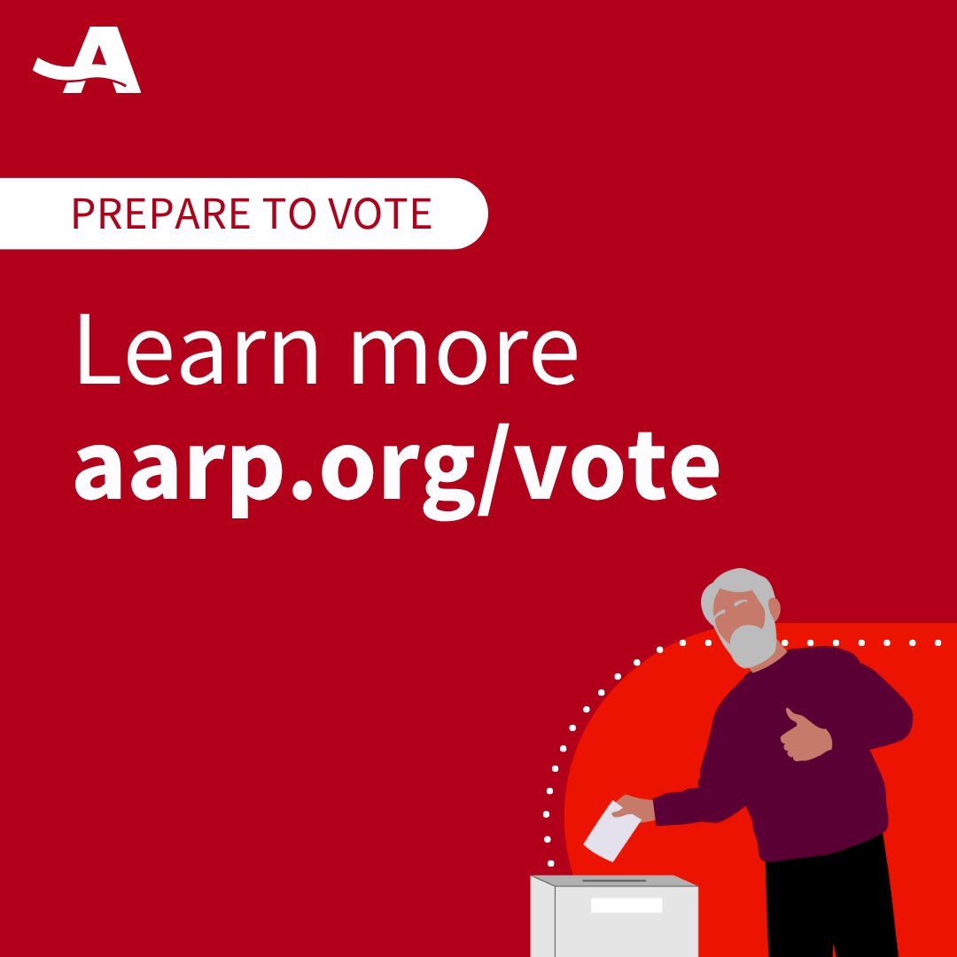 AARPVT's tweet photo. Find the information you need to vote in your state. https://t.co/s5dOUgDbxB https://t.co/L74G9VhjXC