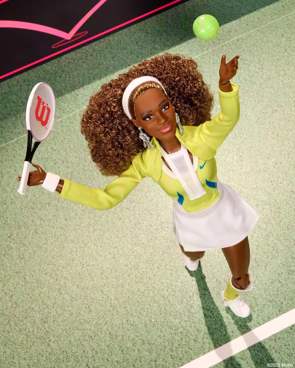 PopCrave's tweet photo. Mattel unveils new Serena Williams Barbie doll.

The doll pays homage to her outfit from her 2005 Australian Open victory. https://t.co/kyTsvImLoZ