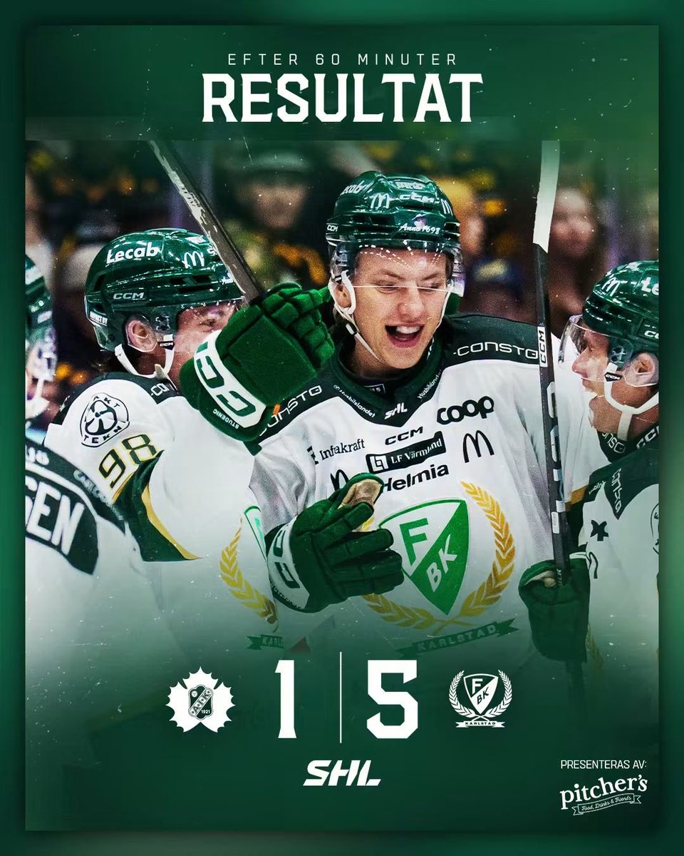 micke_mh's tweet photo. Färjestad BK @farjestad_bk 3p 💚 UNDERBART BRA MATCH FBK-GRABBAR ❤️❤️❤️❤️❤️❤️ I #fbkse #MotDetElfte #SHL #GrönaVitaMaskinen #GrönVitHjärta #viärfärjestad https://t.co/NMskxkYfaU
