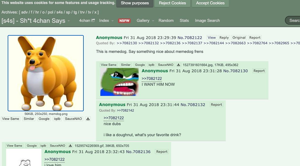 NietzscheanCZ's tweet photo. 4chan is ripping and is a good pairing

lets send the original memedog of all doges paired to 4chan

https://t.co/8EBQsvSuIM https://t.co/2OtnBK5Lr7