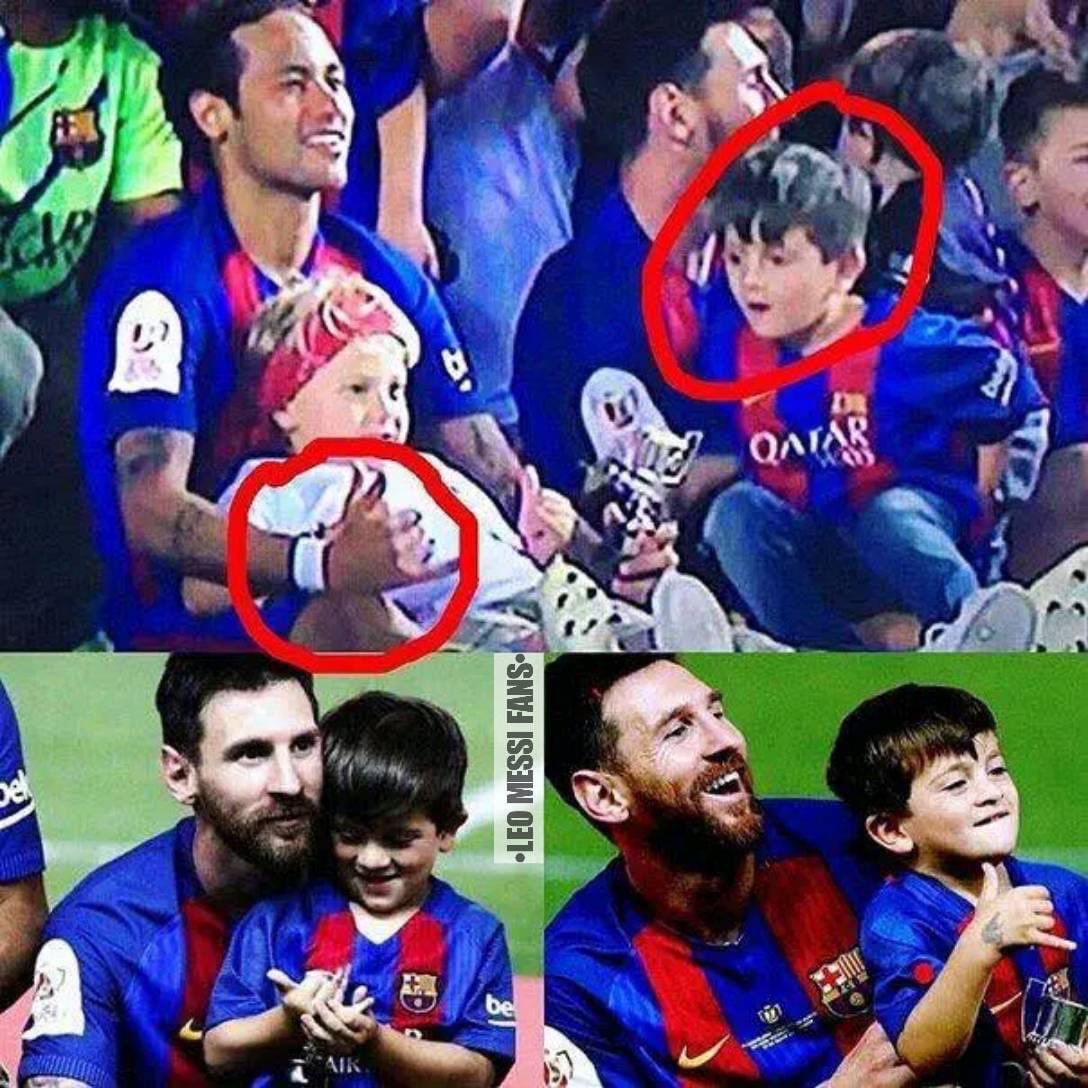 Alexaxfcb's tweet photo. Jamás me harán creer que Messi y Neymar se llevaban mal si Thiago era esto con Ney https://t.co/5OE7CgNtfs