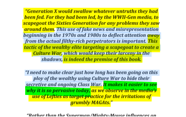 sillymickel's tweet photo. *Culture War, Class War 2022: Truth & Generations* (2022) by Michael Adzema. Ch 7, p. 98

🧵Click panel below for Thread 🧵 complete book

or, for paperback: https://t.co/kGvN0wW5zk

🧵👇 💡📚💙 #CW22 🐷🫂 #CW22CH7 📖7 #TruthWarriors ❕ #psychology ☮️#WWRevolution 🌎🦋 #WWResistance 🌎🧑‍🤝‍🧑 #psychohistory ☮️ #2026Midterms 🗳️