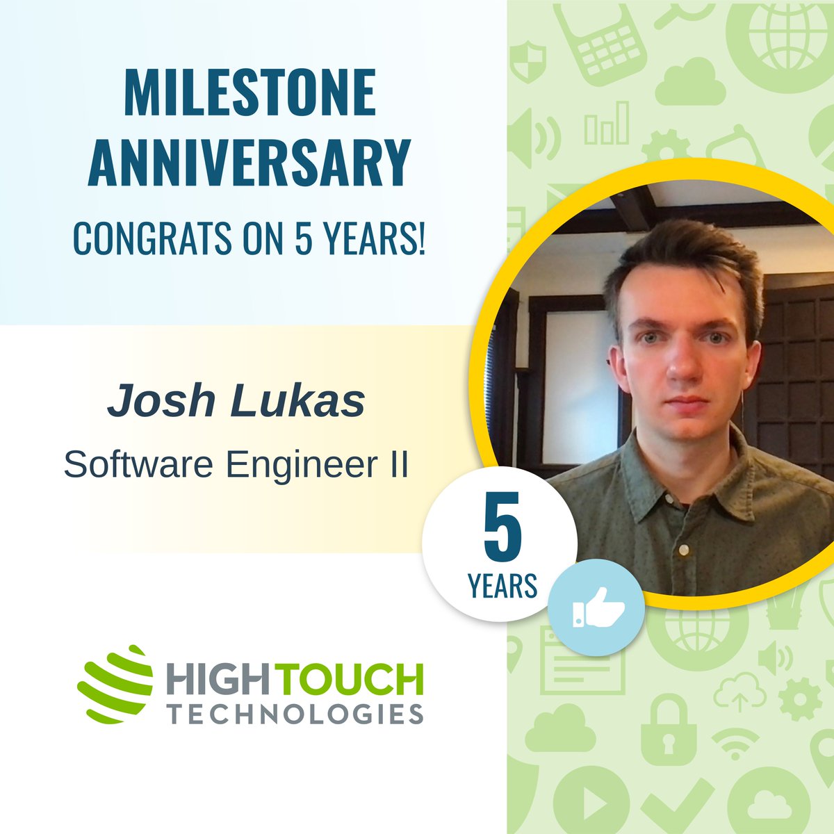 HighTouch's tweet photo. Five years of building, creating, and helping turn ideas into something real.

Help us celebrate Josh on five years with High Touch! 🎉👏 https://t.co/Hlbv36hqif
