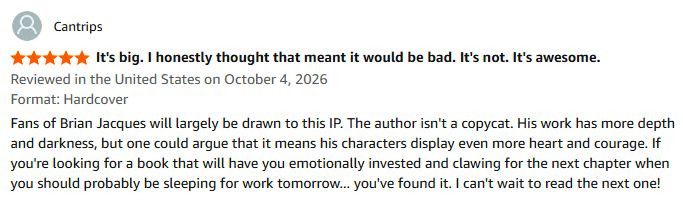 SagasofVaelora's tweet photo. Debut author. 750 pages. Everyone says don't.

A reader took the chance anyway:

⭐⭐⭐⭐⭐ "It's big. I honestly thought that meant it would be bad. It's not. It's awesome."

Honest reviews are the best kind.

#EpicFantasy #FantasyBooks #IndieAuthor #TheSagasOfVaelora https://t.co/CDpyIE6q0E