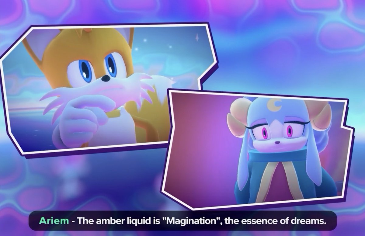 somethingidfkyo's tweet photo. @LowkeyCh1ll1ng @TomEddswor3461 @ShadowKirb59360 there’s always this rather obvious reference to it in sonic dream team (the connection being maginaryworld and magination also both games being based around dream worlds) you could say its a stretch but seeing as both games are canon i doubt it https://t.co/LPu9aEtOTn