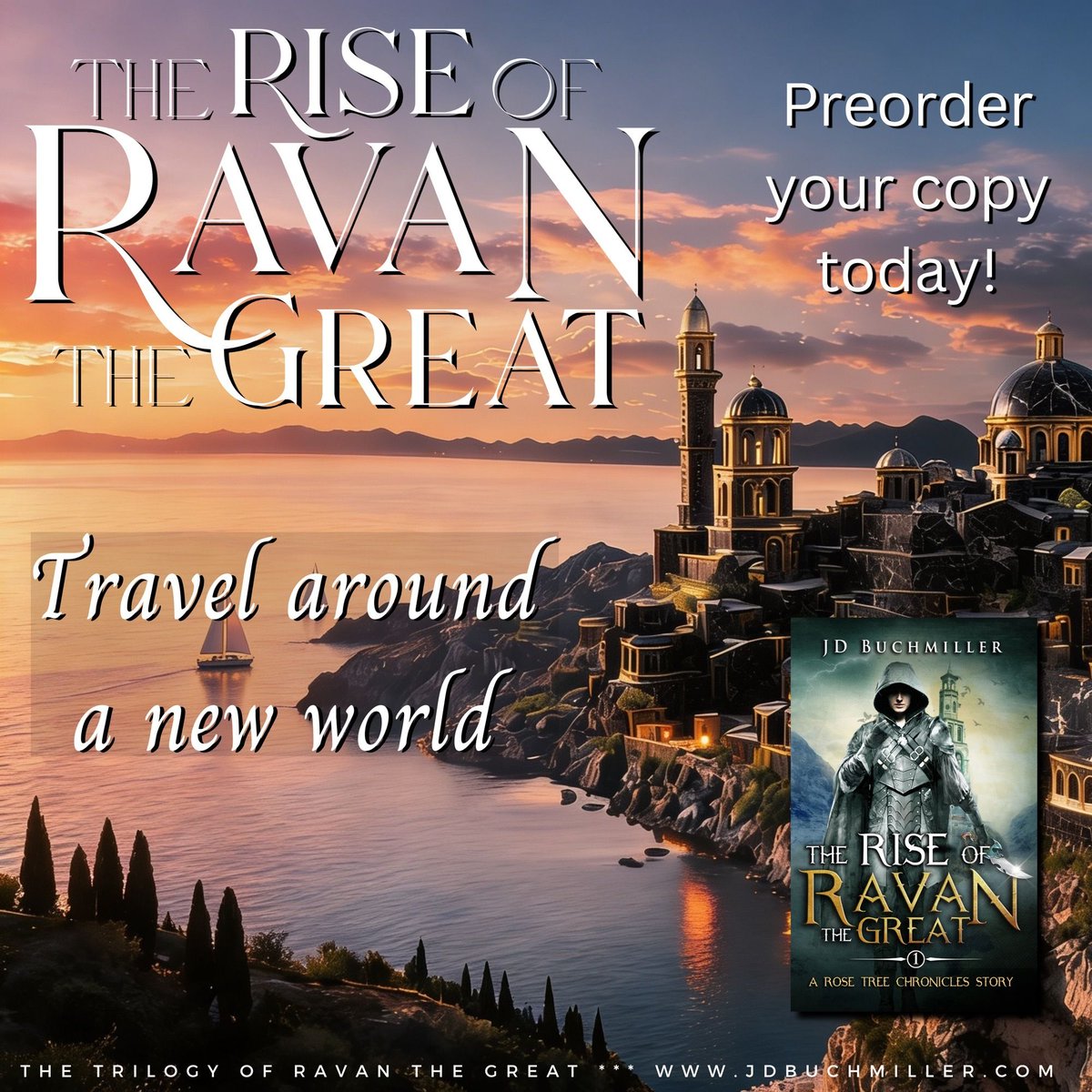 JDBuchmiller's tweet photo. ⚔️Just SIX DAYS before “The Rise of Ravan the Great” drops! Join Ravan as he travels all around Xyntriav in search of a way to change his past. Preorder your copy today! ⚔️
#darkfantasy #morallygray #fantasytbr #grimdark https://t.co/eW0w1ag8c5