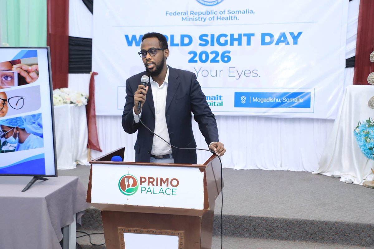 DrSumaitHosp's tweet photo. At #WorldSightDay2026, health experts shared key insights on Somalia’s eye-health challenges, including limited services, shortage of specialists, Public Health priorities, and the impact of NCDs on eye health.

#DrSumaitHospital #EyeCare #Ophthalmology https://t.co/oGwWN4KYb2