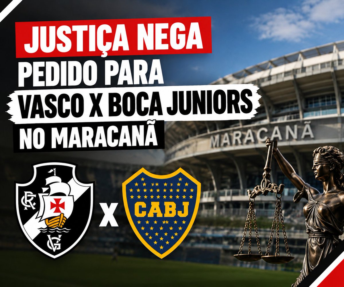 AVascainos's tweet photo. JUSTIÇA NEGA NOVO PEDIDO PARA VASCO X BOCA JUNIORS NO MARACANÃ

A Justiça do Rio de Janeiro voltou a negar o pedido para que a partida entre Vasco e Boca Juniors, marcada para 20 de outubro, seja realizada no Maracanã.

Em decisão assinada nesta quinta-feira (8), a juíza Georgia Vasconcellos, da 2ª Vara da Fazenda Pública da Capital, indeferiu integralmente uma nova tentativa de tutela de urgência apresentada em ação popular. O pedido buscava envolver o Estado do Rio de Janeiro, na condição de Poder Concedente, para viabilizar a utilização do estádio pelo Vasco.

Segundo a decisão, os novos argumentos apresentados não foram suficientes para modificar os fundamentos das duas decisões anteriores que já haviam negado a tutela. A magistrada destacou que a indicação do Maracanã como local preferencial sob o ponto de vista da segurança pública não significa, por si só, que exista obrigação contratual para que o estádio seja disponibilizado na data solicitada.

A decisão também cita manifestação da Polícia Militar, segundo a qual o Estádio Nilton Santos reúne condições estruturais e operacionais para receber a partida.

A juíza considerou ainda que uma eventual determinação para disponibilizar o Maracanã poderia interferir nas agendas previamente estabelecidas pela concessionária e pelos clubes que operam o estádio. O pedido para remanejamento de partidas anteriormente marcadas também foi rejeitado.

Outro ponto destacado foi o risco de irreversibilidade prática da medida, já que a realização do jogo ou a alteração de outros eventos produziria efeitos que não poderiam ser desfeitos posteriormente.

A magistrada ressaltou que a questão já está sendo analisada pela instância revisora por meio de Agravo de Instrumento e afirmou que não seria adequado promover sucessivas reapreciações de uma matéria já decidida pelo próprio Juízo.

Com isso, permanecem válidas as decisões anteriores que negaram a utilização do Maracanã para Vasco x Boca Juniors.

A partida está prevista para 20 de outubro, e a decisão desta quinta-feira representa mais um capítulo na disputa judicial envolvendo a utilização do estádio.