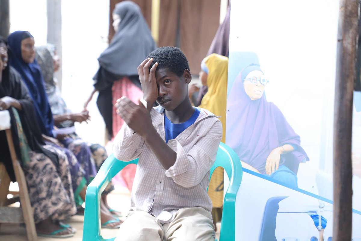 DrSumaitHosp's tweet photo. Dr. Sumait Hospital, Direct Aid, and the Ministry of Health provided free eye care in Kaxda IDP camps for #WorldSightDay2026: 50+ cataract surgeries and 410+ eye screenings.

#DrSumaitHospital #DirectAid #EyeCare #Kaxda https://t.co/OEzFoUgOmW