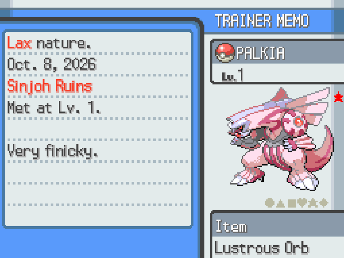 Pxndaaaa_'s tweet photo. HGSS Sinjoh Palkia after 1583 SRs✨ https://t.co/xEbJYcrLFM