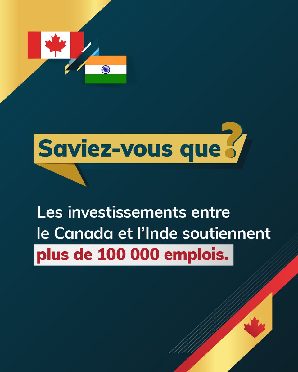 CommerceCanada's tweet photo. L’investissement est le moteur de la croissance. Les entreprises canadiennes établies en Inde favorisent l’emploi, l’innovation et le renforcement des chaînes d’approvisionnement dans les deux pays. 🇨🇦🇮🇳

Découvrez les possibilités :
https://t.co/AGUuSwDwFp

@CanadaenInde https://t.co/QrEDslQmON