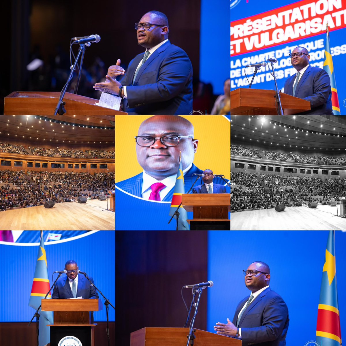 KankuSipamba's tweet photo. #FINANCE RDC : Doudou Fwamba vulgarise la charte d’éthique et de déontologie auprès de 4.000 agents de l’administration financés 
Le Ministre des Finances, Doudou Fwamba @LikundeR Li-Botayi, a présidé, le mercredi 8 octobre 2026 à Kinshasa, la cérémonie de lancement de la campagne de vulgarisation de la charte d’éthique et de déontologie professionnelle de l’agent des finances.
Près de 4.000 agents et cadres du ministère des Finances et de l’ensemble des administrations et structures qui lui sont rattachées ont répondu présent à l’invitation. Cartes du monde Cette initiative, inédite au sein du ministère des Finances, témoigne d’un engagement collectif en faveur du renforcement de la bonne gouvernance. Elle s’inscrit dans la volonté du Ministre de renforcer le dialogue et la proximité avec les agents et cadres de l’administration des finances, qu’il place au cœur de son action depuis sa prise de fonction en juin 2024 conformément à la vision du Président de la République, Félix Antoine Tshisekedi Tshisekedi Tshilombo.
La cérémonie s’est tenue en présence de sénateurs et députés nationaux, de membres du Gouvernement, des Secrétaires généraux de l’administration publique, de l’inspecteur général des finances, chef de service adjoint de l’IGF, des Directeurs Généraux des administrations financières et des Coordonnateurs des structures du ministère. Dans son allocution, le Ministre a rendu hommage au Président de la République, Félix-Antoine Tshisekedi Tshilombo, pour l’honneur fait à l’administration des finances en le nommant Ministre des Finances. Gérer son argent

Élaborée avec l’accompagnement de la Cellule d’éthique et de lutte contre la corruption, la charte s’inscrit dans la droite ligne du Code de bonne conduite de l’agent public de l’État. Le Ministre Doudou Fwamba Likunde Li-Botayi a évoqué l’article 9 du Code de bonne conduite, qui impose à l’agent public de préserver la confiance du public et de s’abstenir de tout acte d’improbité, de corruption, de concussion, d’escroquerie et de mensonge.
L’Argentier national a par la suite décortiqué les différentes dispositions de la charte d’éthique et de déontologie professionnelle de l’agent des finances, en insistant sur les antivaleurs à combattre et les valeurs à promouvoir. Il a pointé du doigt le népotisme, le clientélisme, le tribalisme et les conflits d’intérêts, qui ne favorisent guère l’avènement d’une administration des finances en phase avec la vision de développement du chef de l’État, Félix-Antoine Tshisekedi Tshilombo.
Il a déploré le fait que, dans certains services, les responsabilités et les missions soient attribuées sur la base de l’appartenance familiale ou communautaire, au détriment de la compétence.
La charte rappelle à cet égard les valeurs de référence de l’agent des finances, à savoir la compétence et l’éthique professionnelle, ainsi que les valeurs spécifiques que sont le respect de la loi, l’égalité des citoyens devant le service public et la neutralité de l’administration.
Abordant le titre 5, relatif à la déclaration du patrimoine et des intérêts, le Ministre a annoncé la généralisation de cette obligation à l’ensemble des agents publics. Une plateforme informatique développée au sein de la Fonction publique sera déployée. Un délai de mise en conformité sera accordé, à l’issue duquel les sanctions prévues par les textes seront appliquées.
Évoquant l’exigence de probité morale et de conscience professionnelle, le Ministre a promis des sanctions sévères et exemplaires contre les agents qui y manqueront. Il a évoqué la série de mesures conservatoires prises à l’encontre de certains agents et cadres de la Direction générale des impôts pour des manquements à l’exigence de probité dans la collecte de la TVA.