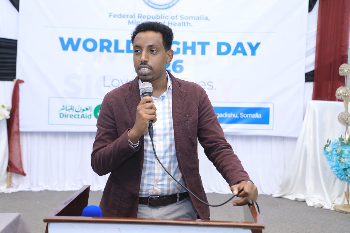 DrSumaitHosp's tweet photo. Dr. Sumait Hospital Director General @AliFarahA_ addressed #WorldSightDay2026, highlighting the need to expand accessible, quality eye-care services across Somalia and the hospital’s efforts to restore sight and strengthen eye health.

#DrSumaitHospital #EyeCare #Somalia https://t.co/WiMQiGY4Z2