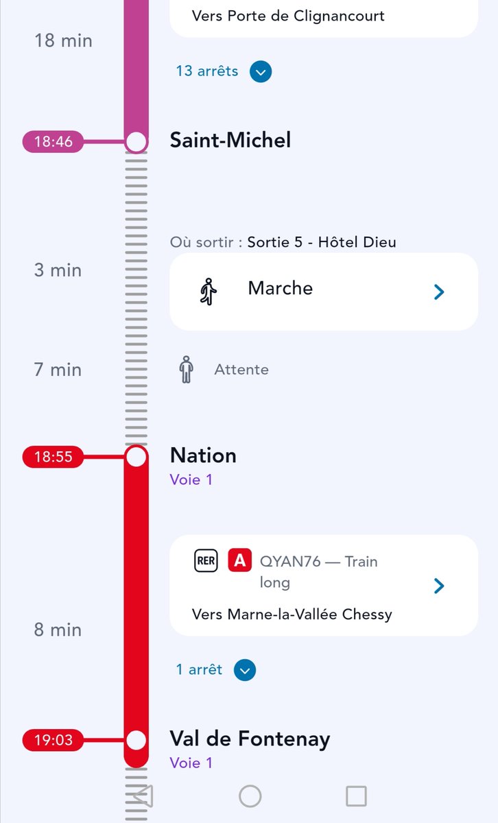 enogael's tweet photo. @pochitapechito J'avais eu 3minutes entre Saint-Michel et Nation, que des correspondances absurdes en permanence sur cette appli. https://t.co/WymVKmcdaK