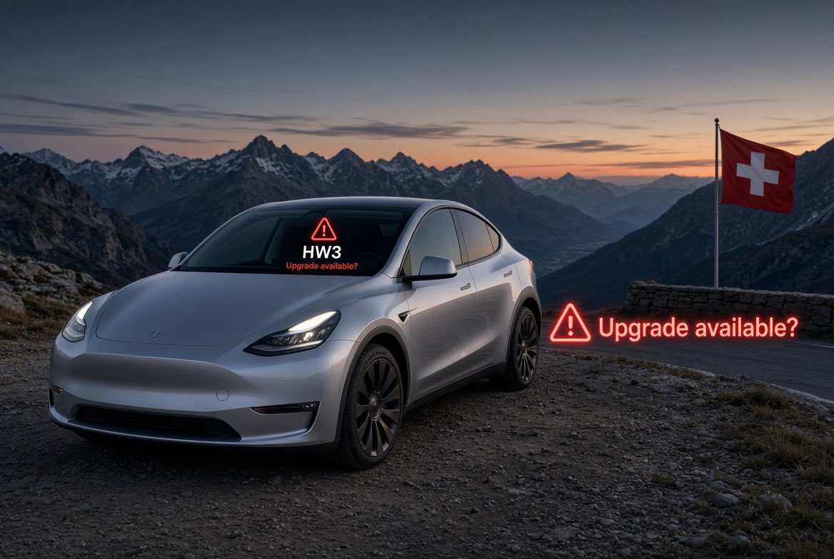 Nyffi1991's tweet photo. @elonmusk @teslaeurope
FSD und TAD sind super – aber ohne HW3-Upgrade bringt’s mir wenig. Wird TAD zugelassen, steigt der Druck 🤯
Wie seht ihr das?
#Tesla #HW3 #FSD #Schweiz #TAD https://t.co/movkqygkg2