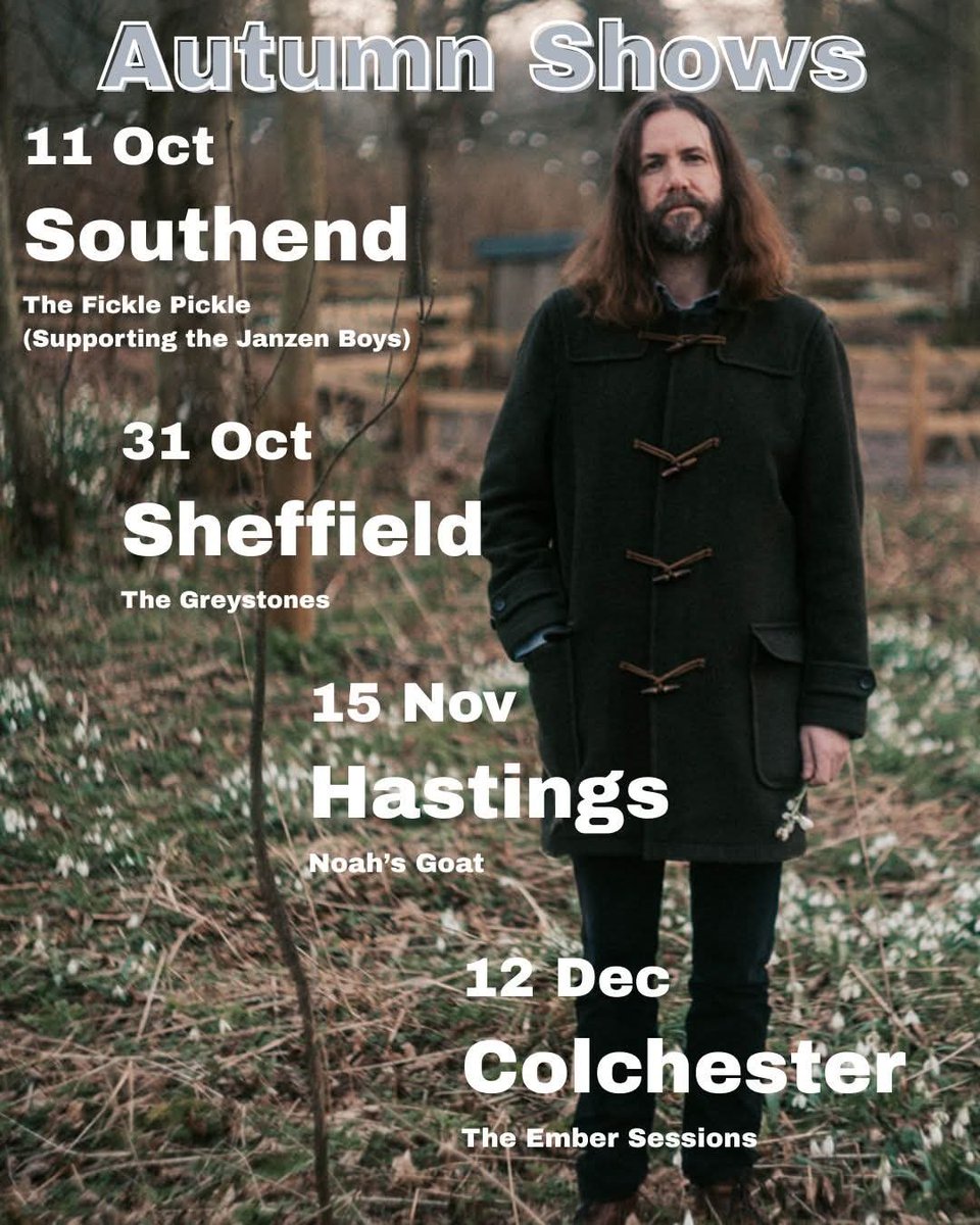 MGBoulter's tweet photo. The leaves are turning burnt red and we've lit the fire at home for the first time tonight. My mind turns to Christmas but there are a few miles yet. I'm pleased to announce some shows with some really lovely promoters and friends. 
https://t.co/sDBrSSBFHv https://t.co/yu8rETX8Jk
