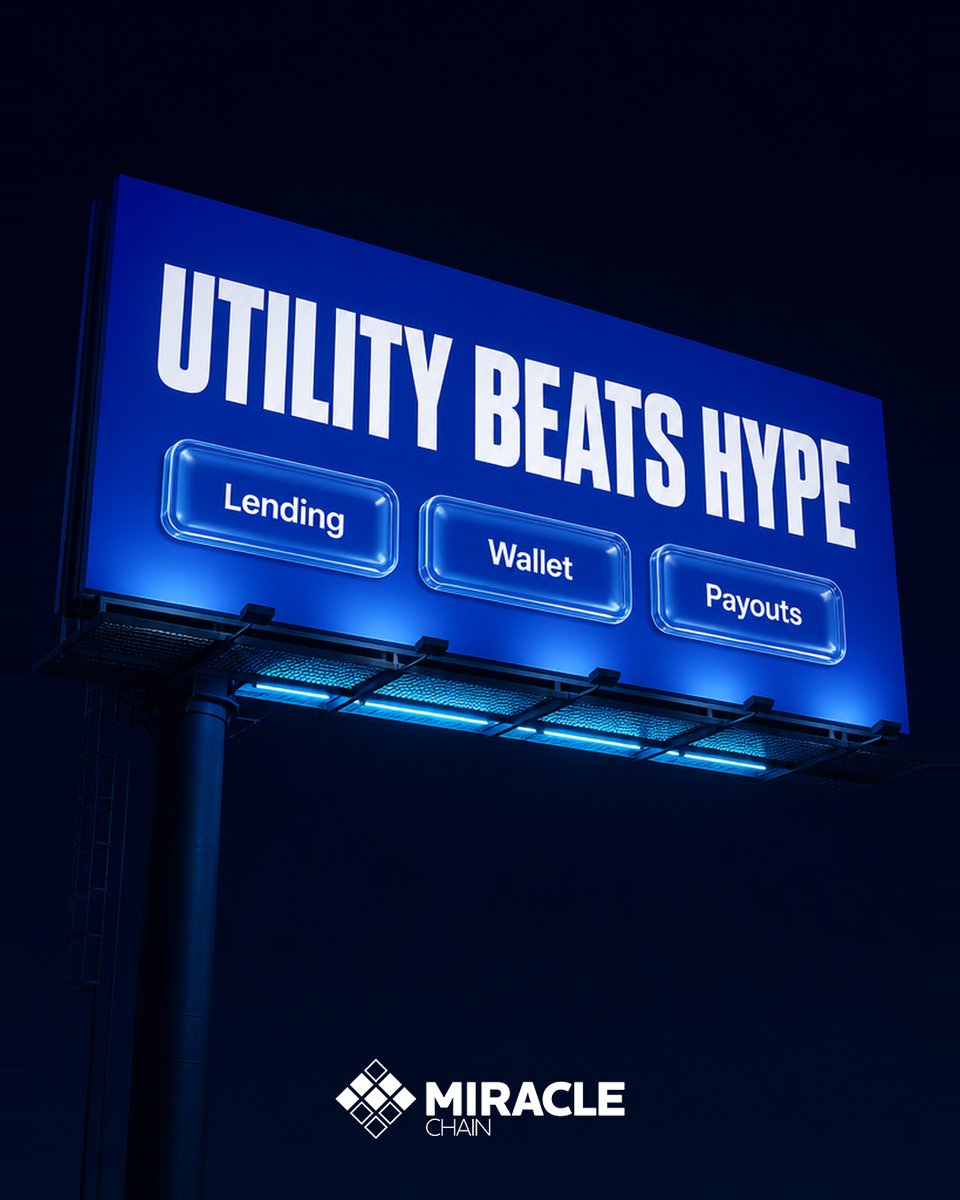 Miracle_Chain's tweet photo. MIRX holders know: utility beats hype.

Lending. Wallet. Payouts. Real product surface.

Miracle Chain keeps shipping rails people can use. #MIRX #miraclechain https://t.co/TGtc32cEMj