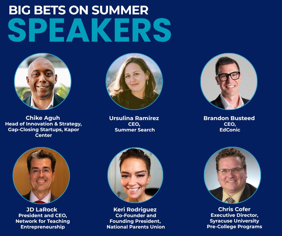 summerlearning's tweet photo. NSLA is bringing big ideas to the stage at our 2026 Summer Policy &amp; Practice Forum Nov. 9-11 in Washington, DC!
The Big Bets on Summer Stage will spotlight innovative national leaders. Here's a first look at some of the confirmed presenters.
Register at  https://t.co/KOCCz5UnzK https://t.co/jU7CGPIxvr