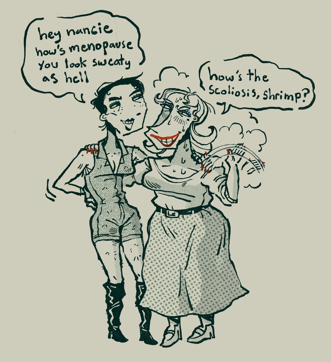 yugsly's tweet photo. Happy international Lesbian day. I draw lots of funky lesbians 🌴 here is but a small snapshot... https://t.co/otBx6lnpMP