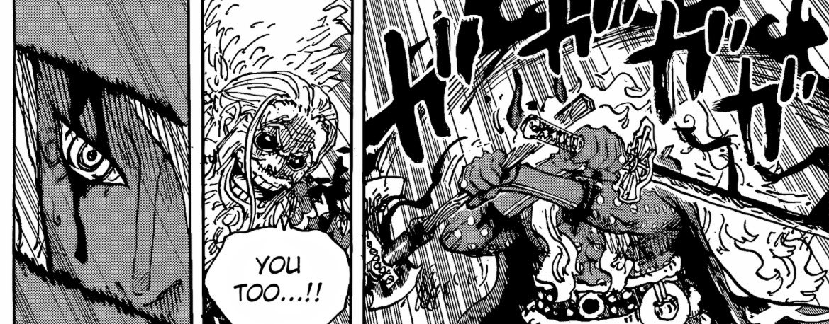 chudzillathe3rd's tweet photo. @Sitback101 First panel is the beginning of the fight Gaban caught Imu off guard which still damaged Imu.  Loki and Luffy did the same thing.
Imu defeated Gaban after transforming.
This panel imu defended but Gaban managed to bypass omen this  already proves >luffy and Loki https://t.co/DL5Z1EtJSH