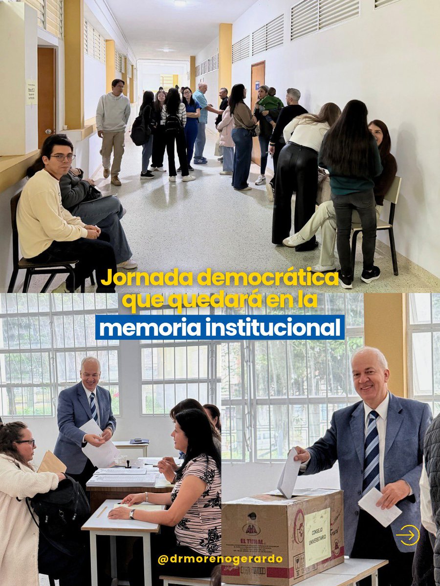 drmorenogerardo's tweet photo. Triunfo arrollador de la Transformación Universitaria en la Facultad de Medicina  💛🩺🏛️ 

Gracias al respaldo masivo de los profesores, los candidatos de nuestra plataforma y del equipo del Dr. Virgilio Castillo asumen la representación en el cogobierno de la #ULA 🙌🏻🎓. https://t.co/nx8IcLGBta