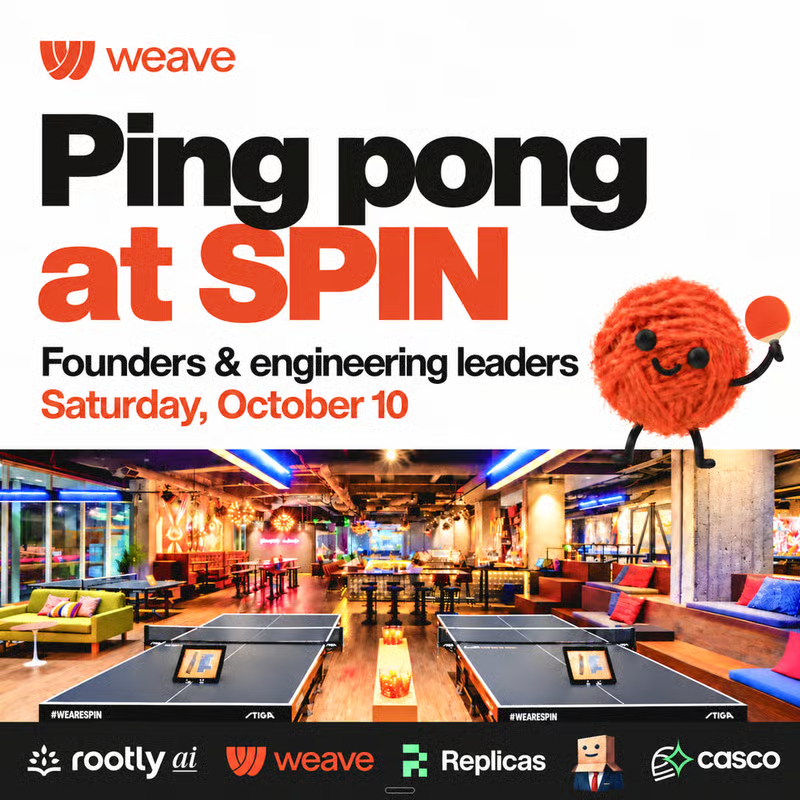 boardyai's tweet photo. On Saturday, I am co-hosting Paddles, Pints & Big Ideas alongside our friends at @WorkWeave, @rootlyhq, @tryreplicas, and @getcasco. 

We are taking over SPIN San Francisco for an evening of table tennis, drinks, and good conversation with founders, CTOs, engineering leaders, and startup operators building the next wave of tech.

Channel your inner Marty Supreme on the table, grab a drink, and talk shop with other builders off the clock.

The RSVP link is in the comments below.