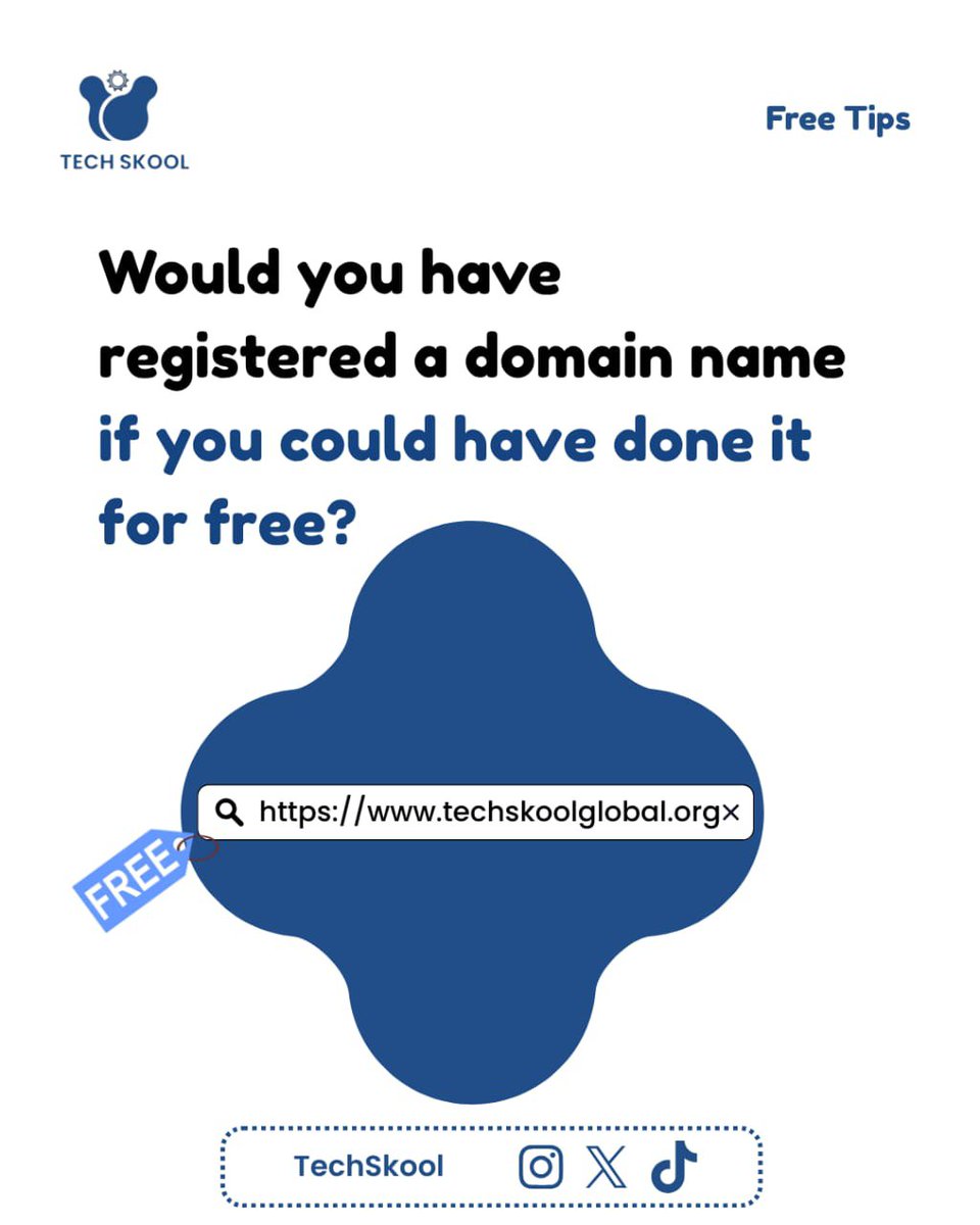 TechSkooll's tweet photo. There was a window in internet history where you could have claimed almost any domain name for free, no fees, no bidding wars, nothing.

Most people had no idea what a domain name would even be worth one day.

#TechSkoolGlobal #TechFacts #InternetHistory #TechTrivia https://t.co/CxvEetJjAX