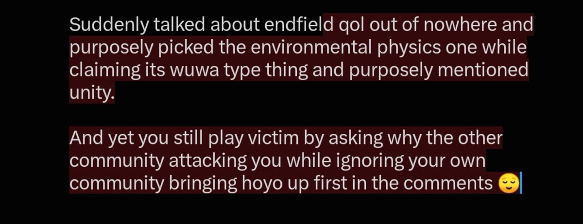 heewji's tweet photo. @Naruvt0 @aniaothj You literally said "environmental physics (WUWA TYPE THINGS)" even in capslock. That basically claiming environmental physics is a wuwa thing lmfao

And ppl can already smell your intention there lol they are not stupid to understand what u implied. https://t.co/4iyOGK6qyu