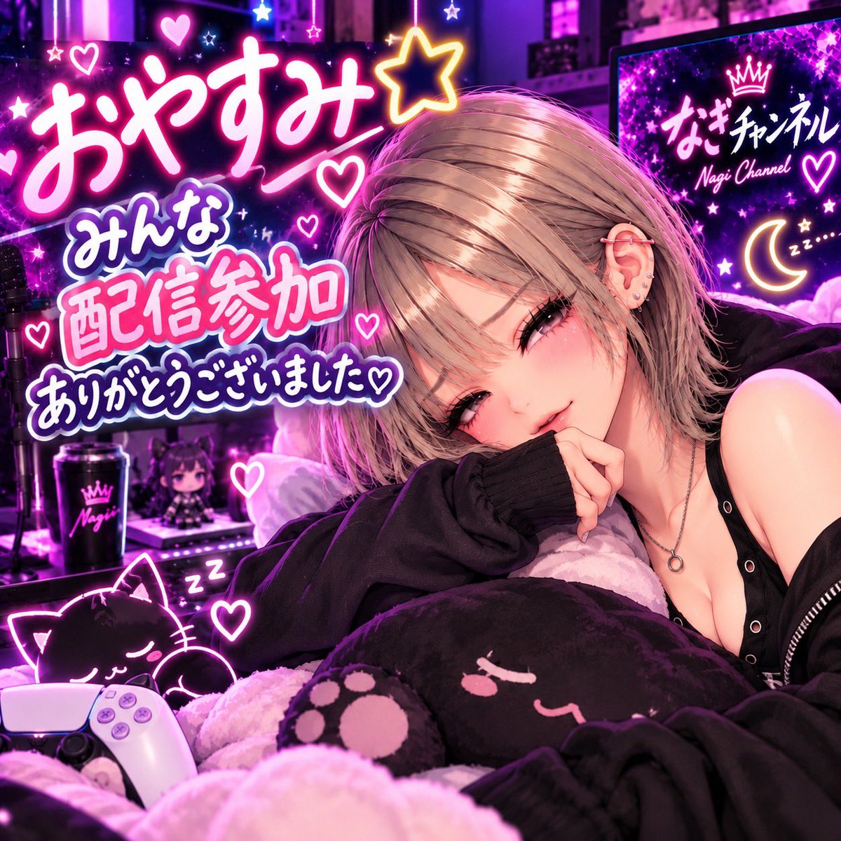 nagi___8777's tweet photo. おやすみなさい⭐
みんなのおかげでいつも楽しくゲーム出来てますありがとう°˖✧◝(⁰▿⁰)◜✧˖°

毎日配信！気軽に遊びに来てね〜！！
チャンネル登録してくれたらめちゃ喜びますっ🤟
https://t.co/So1jeyvTTa https://t.co/5BkpjASuha