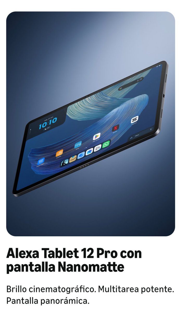 PascuCharles's tweet photo. #Amazon ha sacado sus nuevas tablets denominadas #AlexaTablet. En unas dimensiones de 12 (con dos versiones), 11 y 8 pulgadas. Todas potenciadas con Alexa+ https://t.co/pqQXsKO5vR