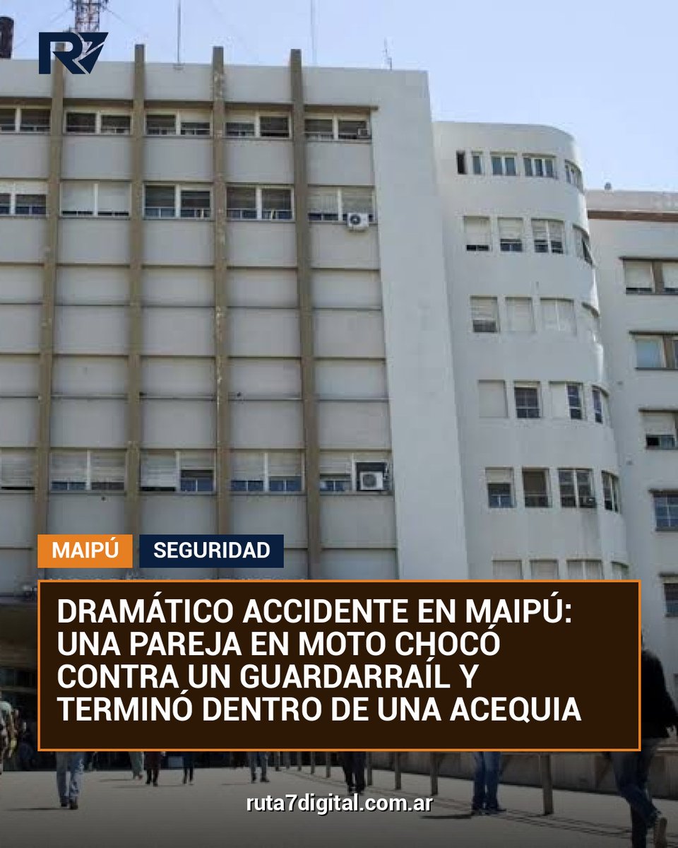 Ruta7Digital's tweet photo. El siniestro ocurrió durante la noche en Coquimbito. Los dos ocupantes de una Honda XR 190 fueron despedidos tras impactar contra un guardarraíl y terminaron dentro de una acequia. 

#Maipú #AccidenteVial #Coquimbito #SeguridadVial

https://t.co/1J02hNgVYb https://t.co/KKhRwdfb8F