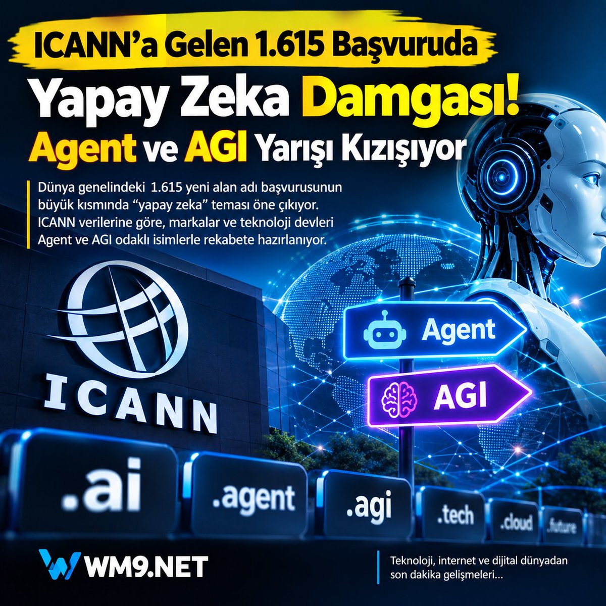 wm9net's tweet photo. Kırmızı 🚨 ICANN’da Yapay Zekâ Yarışı! https://t.co/2OOYLdXKYM
#YapayZeka #AI #AGI #AgentAI #ICANN #Domain https://t.co/5f9mnbc3b8