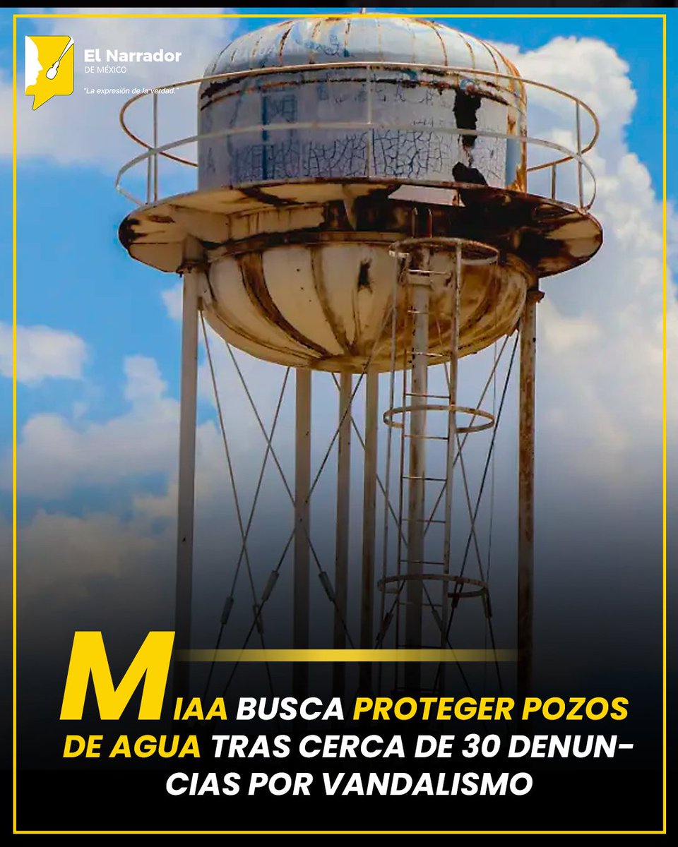 ElNarradordeMX's tweet photo. MIAA PREPARA VIGILANCIA NOCTURNA PARA PROTEGER POZOS TRAS CERCA DE 30 DENUNCIAS POR VANDALISMO

 #aguascalientes #agua #miaa #servicios #noticias https://t.co/yXeyLdOkD4