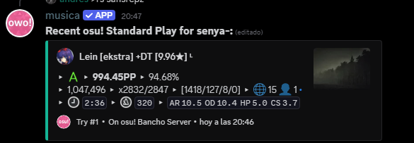 SansREPZ's tweet photo. :D
IMAGINE GETTING AN 1K PP
Welp NEW TOP PLAY 996pp we'll come back stronger 
im pretty happy https://t.co/nuFdBJxdgC