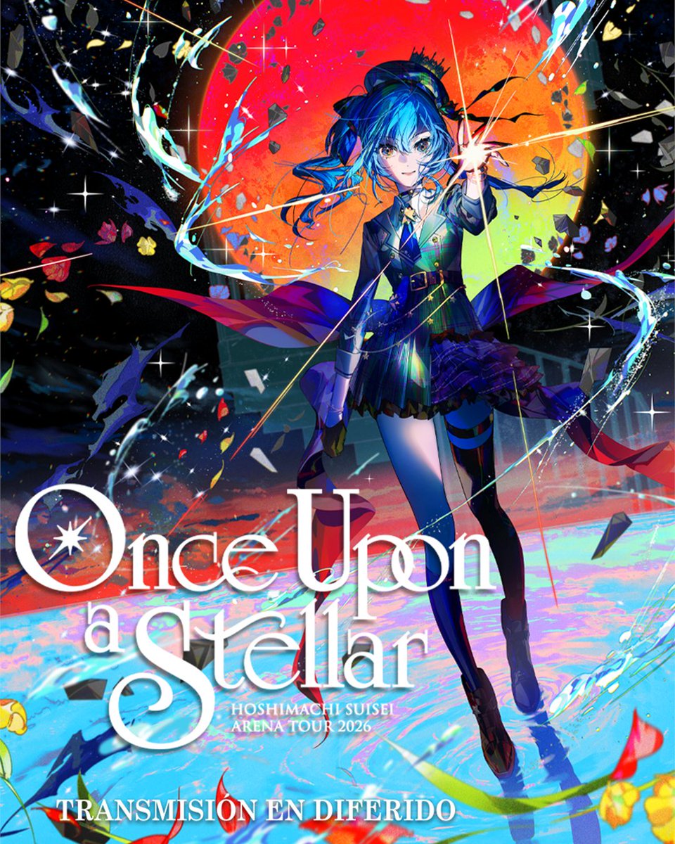 Cinemex's tweet photo. Hoshimachi Suisei llega con “Once Upon a Stellar”, su segundo gran tour en solitario, para llevarnos a un viaje entre estrellas, música y sueños. Muy pronto en Cinemex. https://t.co/45RId3xkkL