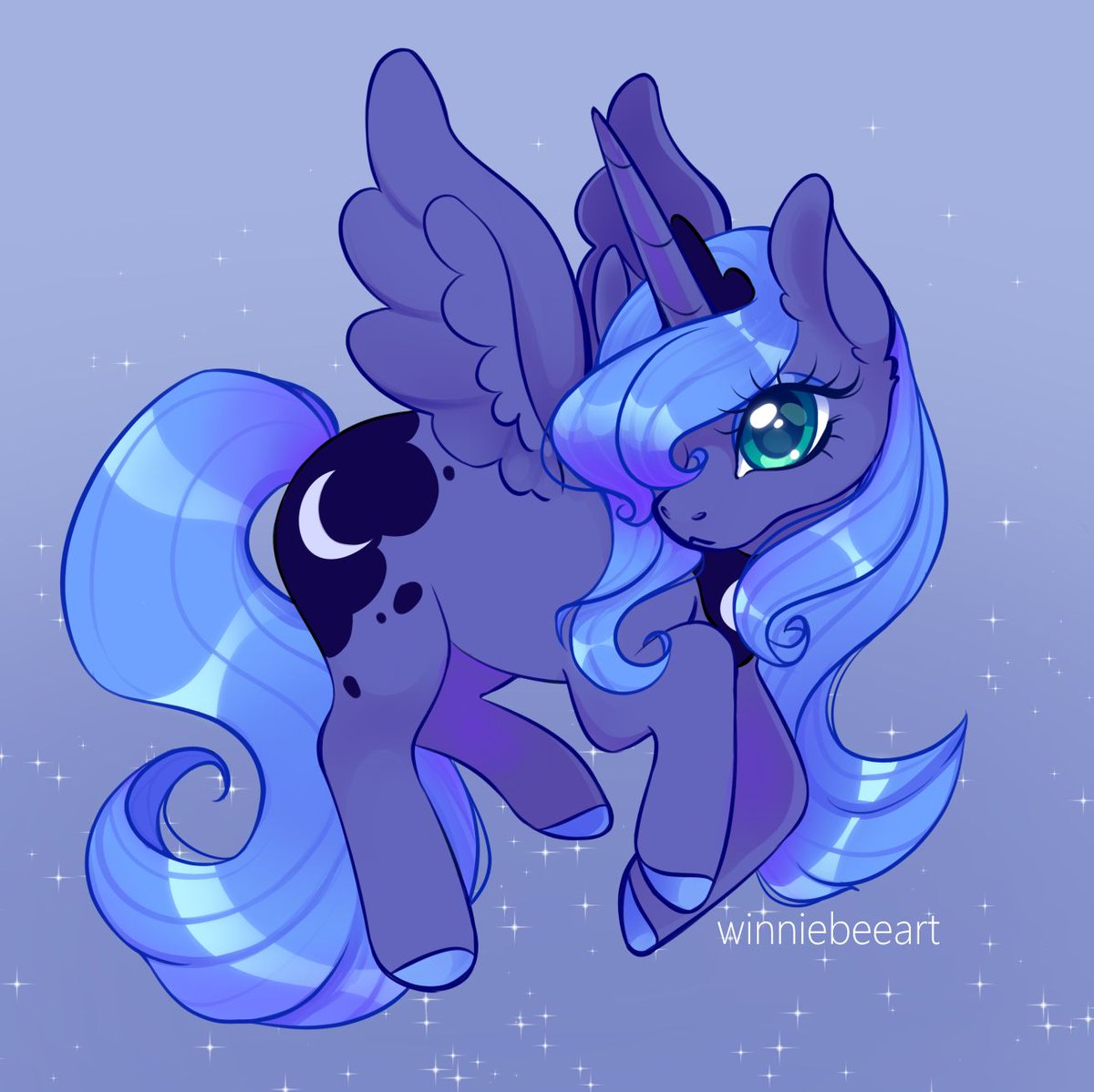 Winniebeeart's tweet photo. I loooove little Luna's design so much 😭

#mlp #mylittlepony #princessluna #mlpg4 https://t.co/CZ6v3McP4K
