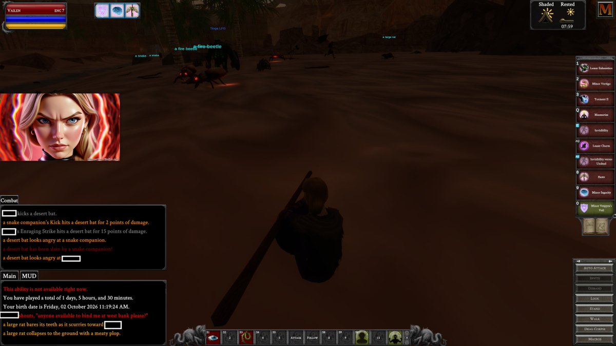 IAmServitus's tweet photo. Death #6

Was jumped by a skeleton in the Night Harbor Cemetery. Another player stood by and watched me die like a tool, but when I went back to reclaim my corpse, I watched as HE died to a group of Crypt Scarabs and had a good 'LOL'. He died a second time when he tried to reclaim his corpse. Revenge is sweet.

Level 7 Enchanter, Playtime = 1 Day, 5.5 hours