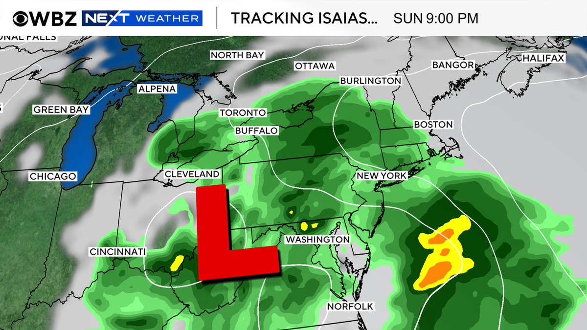 TerryWBZ's tweet photo. Minor impacts coming to New England from the remnants of Hurricane Isaias later this weekend
[Link in bio] https://t.co/TSjVOiej4Y