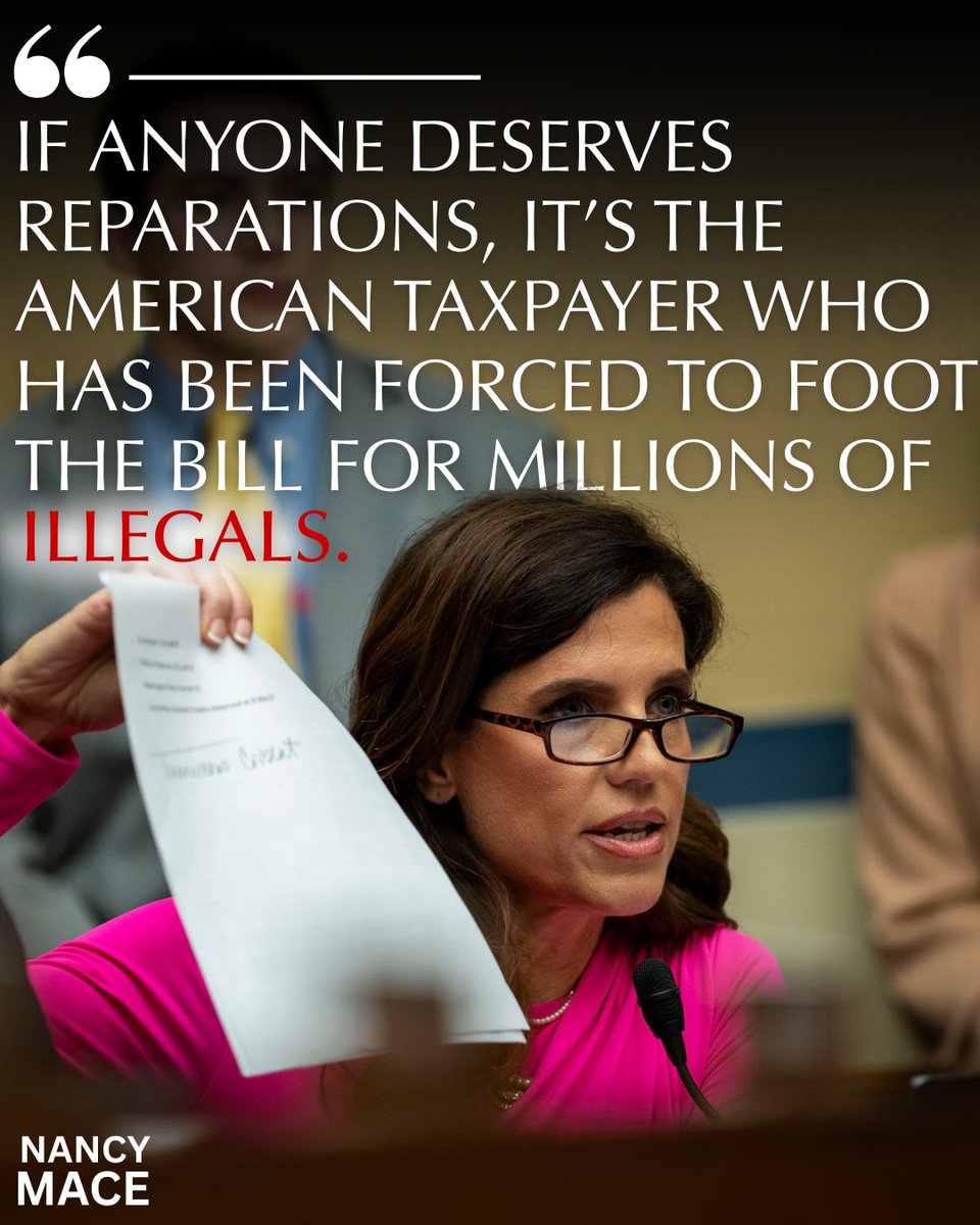 NancyMace's tweet photo. If anyone deserves relief, it’s YOU, the American taxpayer. https://t.co/hdJZIEqfmd